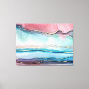 Toile Style aquarelle Agate