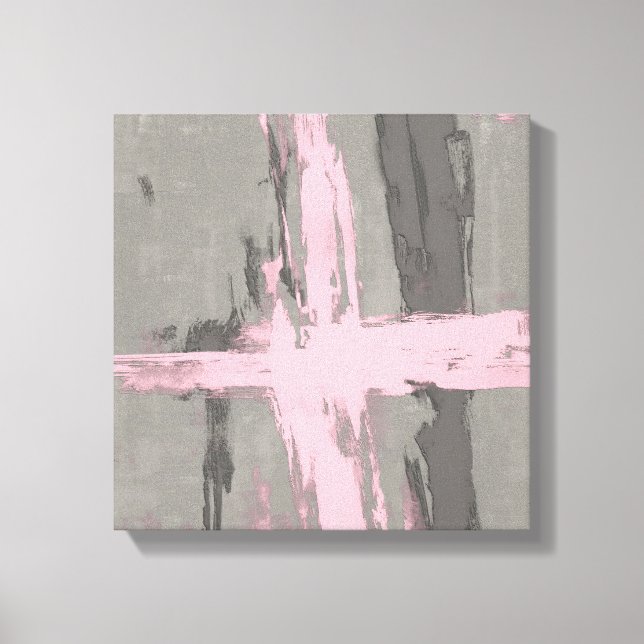 Toile Style art moderne Abstrait gris rose (Recto)