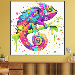 Toile Style d'aquarelle des teintures Chameleon