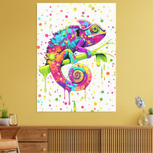 Toile Style d'aquarelle des teintures Chameleon