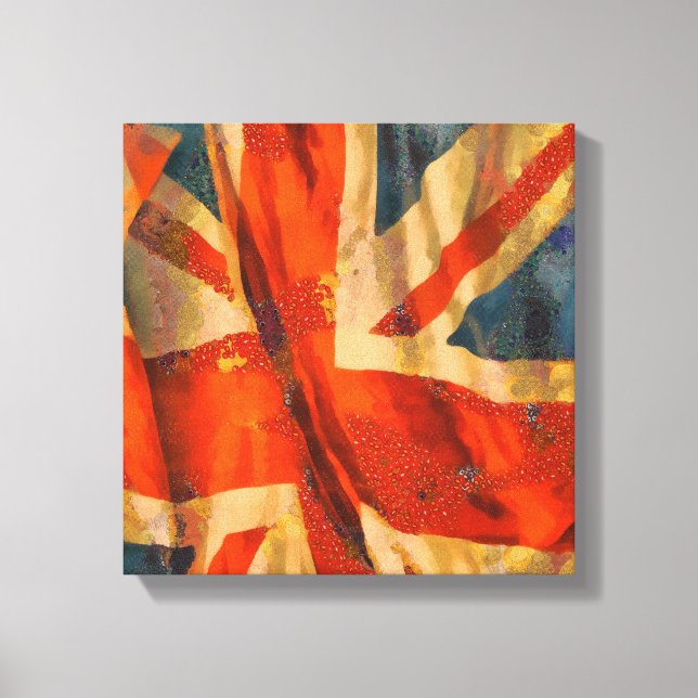 Toile Style Grunge Union Jack Drapeau britannique (Recto)