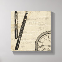 Stylos de fontaine et Watchface avec des notes