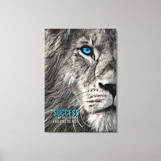Toile Success My Only Option Motivational Quote Canvas (Recto)