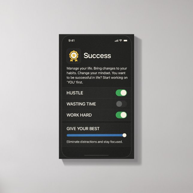 Toile Success Settings: Optimize Your Life (Recto)