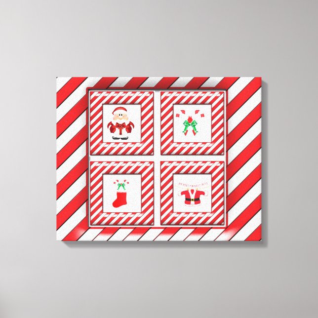 Toile Sucres de canne et Père Noël (Recto)