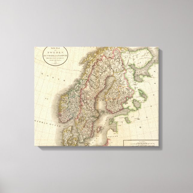 Toile Suède, Danemark et Norvège (Recto)
