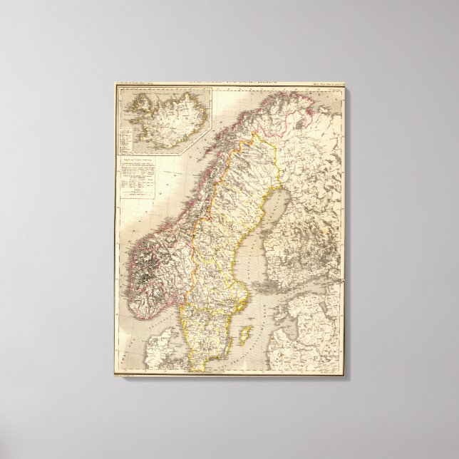 Toile Suède et Norvège (Recto)