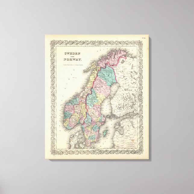 Toile Suède Et Norvège (Recto)