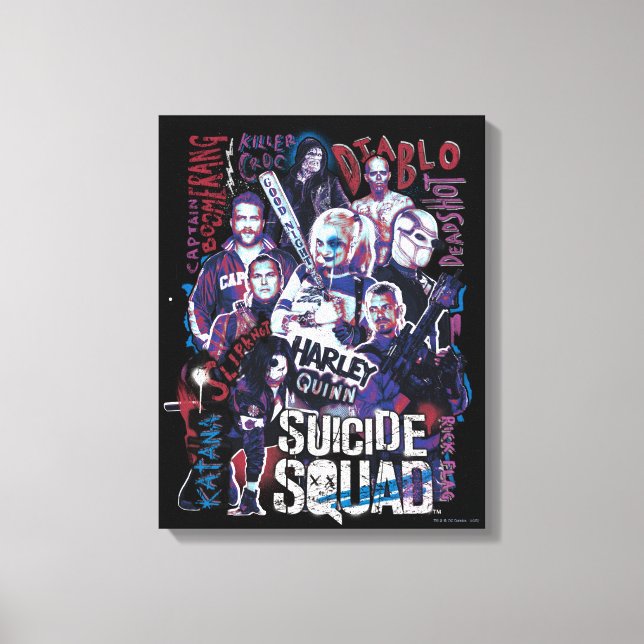 Toile Suicide Squad | Task Force X Typografy Photo (Recto)