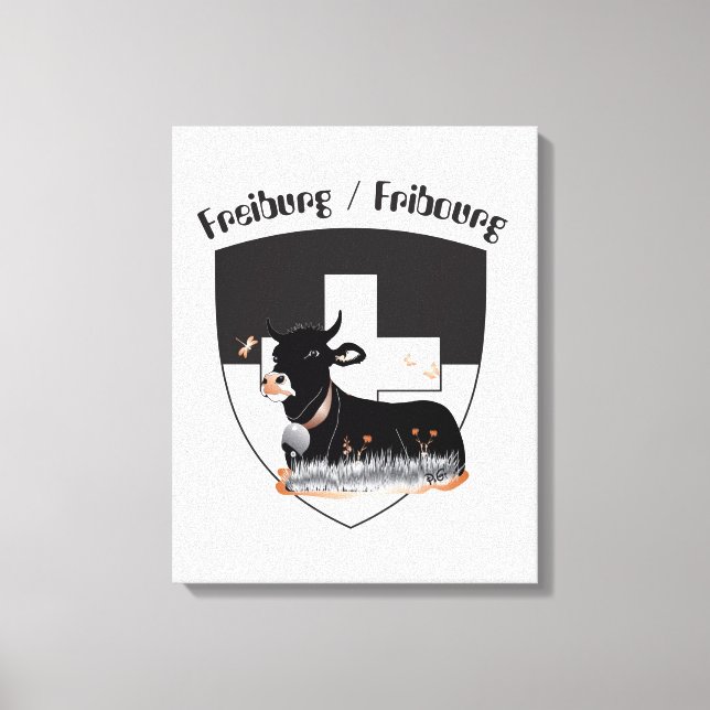 Toile Suisse Switzerland Fribourg (Recto)