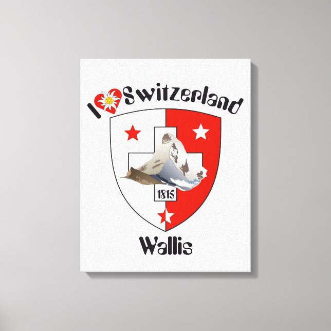 Toile Suisse Switzerland Wallis (Recto)