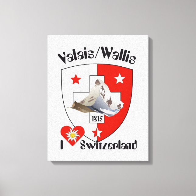 Toile Suisse Switzerland Wallis (Recto)