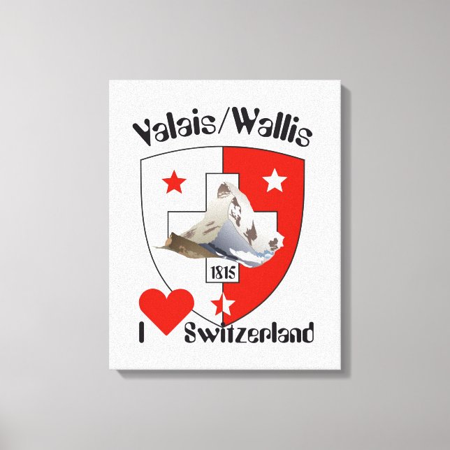 Toile Suisse Switzerland Wallis (Recto)