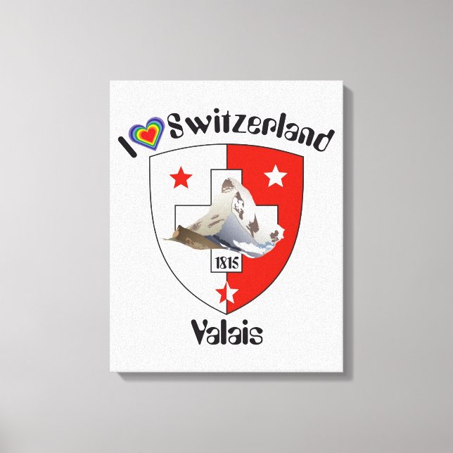 Toile Suisse Switzerland Wallis (Recto)