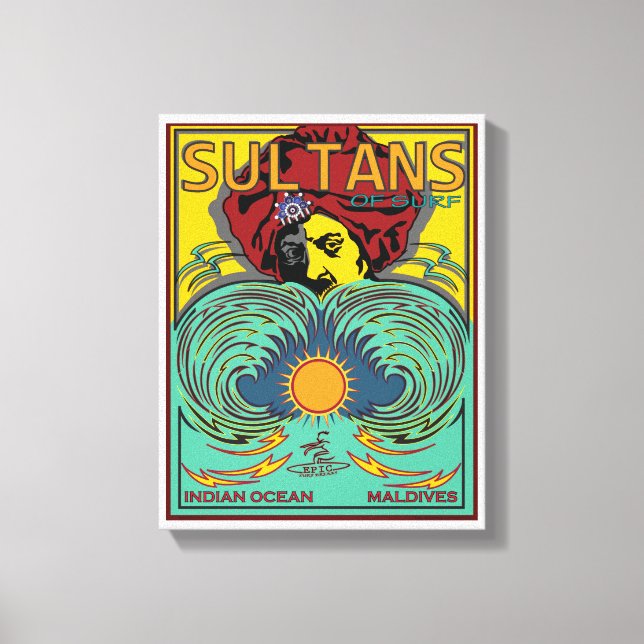 TOILE SULTANS MALDIVES INDIEN OCEAN SURF (Recto)