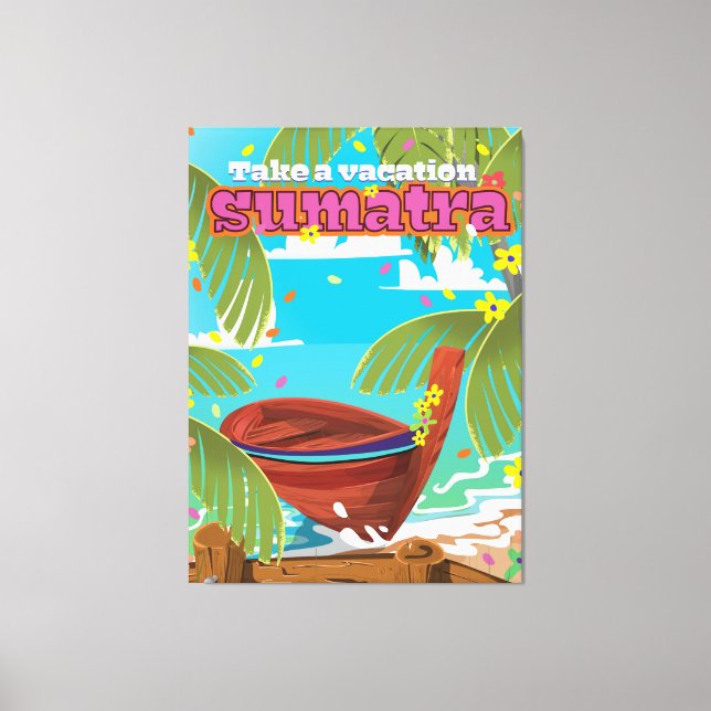 Toile Sumatra Indonésie affiche voyage (Recto)