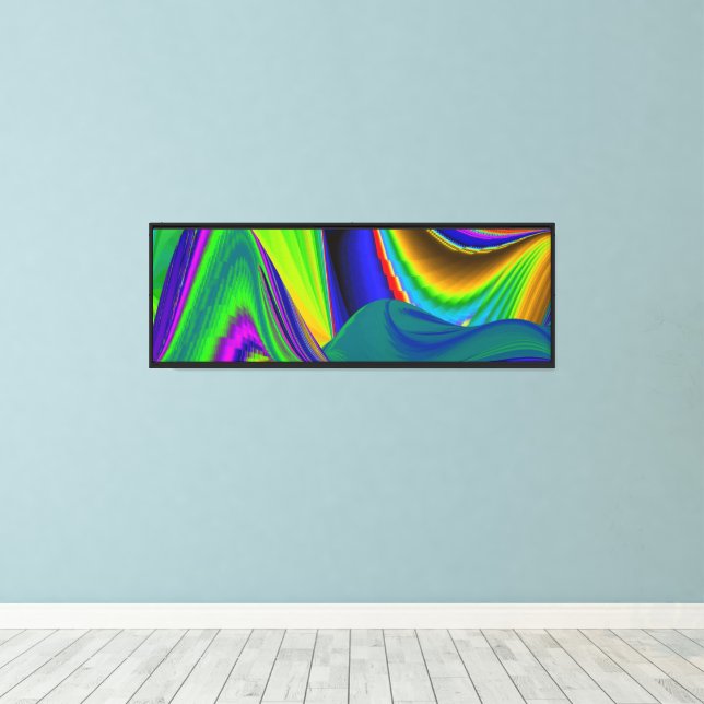 Toile Summerrainbow, Rainbowart 3D Abstrait (Insitu (Plancher de Bois))