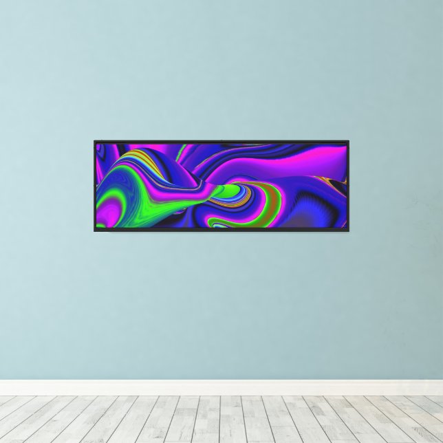 Toile Summerrainbow, Rainbowart 3D Abstrait (Insitu (Plancher de Bois))