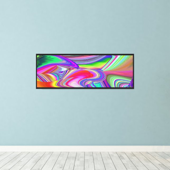 Toile Summerrainbow, Rainbowart 3D Abstrait (Insitu (Plancher de Bois))