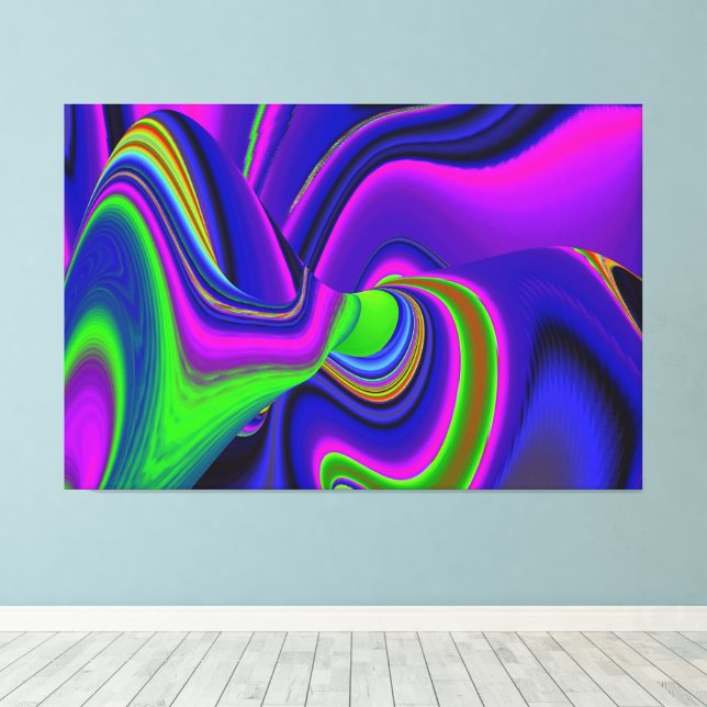 Toile Summerrainbow, Rainbowart 3D Abstrait (Insitu (Plancher de Bois))