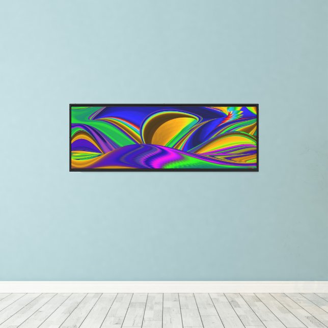 Toile Summerrainbow, Rainbowart 3D Abstrait (Insitu (Plancher de Bois))