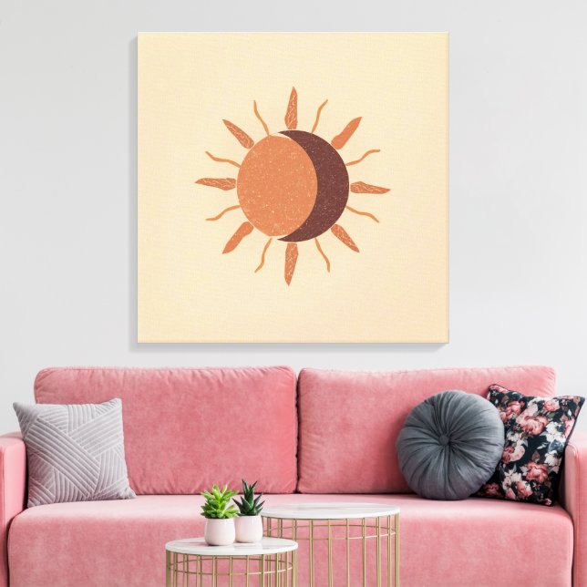 Toile Sun and Moon – Boho Celestial  | Sacred Balance (Insitu(Salon))