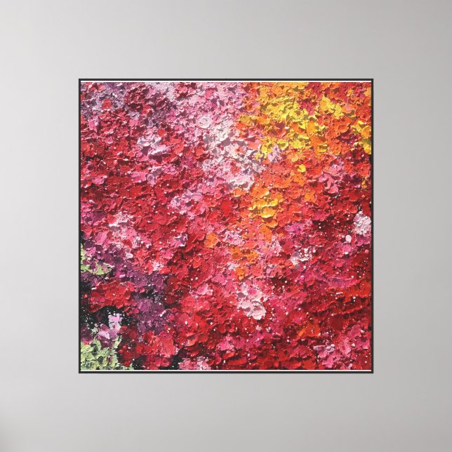 Toile Sunfire Bloom Art Texturé Abstrait (Recto)