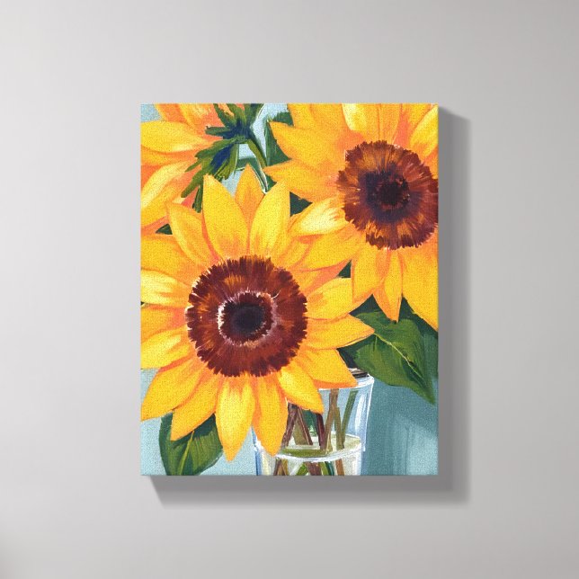 Toile Sunflower Bouquet | Yellow Watercolor Floral (Recto)