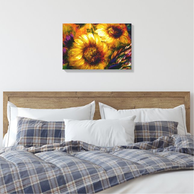 Toile "Sunflower Gold" 18" x 12"  (Insitu(Chambre))