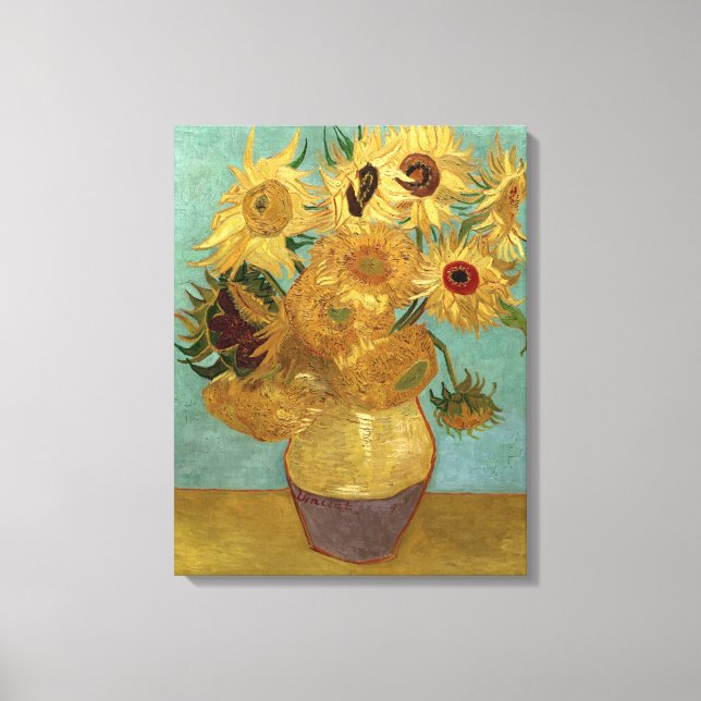 Toile Sunflowers dans Vase Van Gogh Art (Recto)