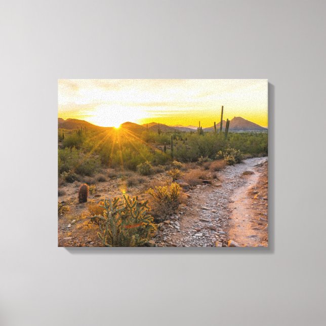 Toile Sunrize Over Arizona Trail (Recto)