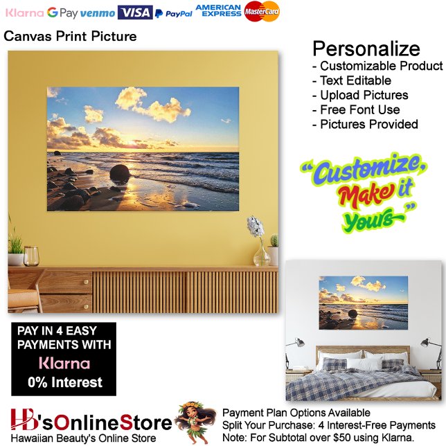 Toile Sunset Beach Canvas Print Picture 27 (Sunset Beach Canvas Print Picture 27.)