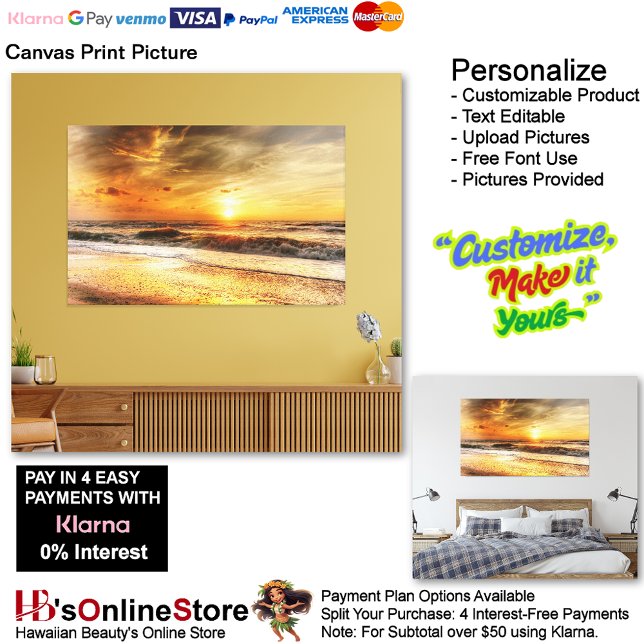 Toile Sunset Beach Imprimer Photo 18 (Sunset Beach Canvas Print Picture 18.)