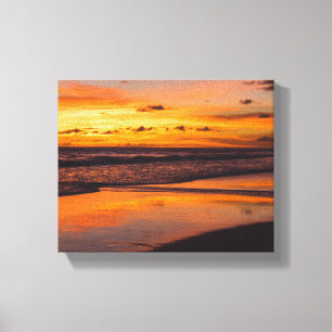 Toile Sunset Beach Orange Yellow Tropical Photographie