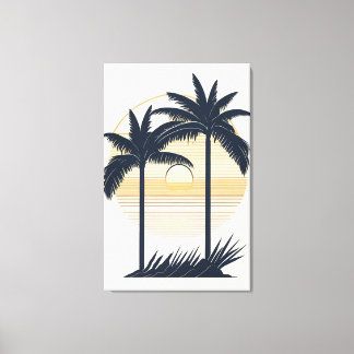 Toile Sunset Beach View Wall Art