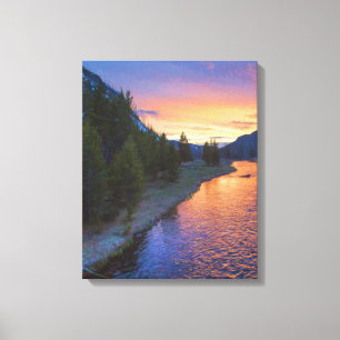 Toile Sunset de la rivière Madison