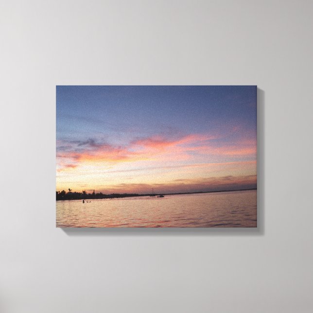 Toile Sunset over Florida Bay, Key Largo FL (Recto)
