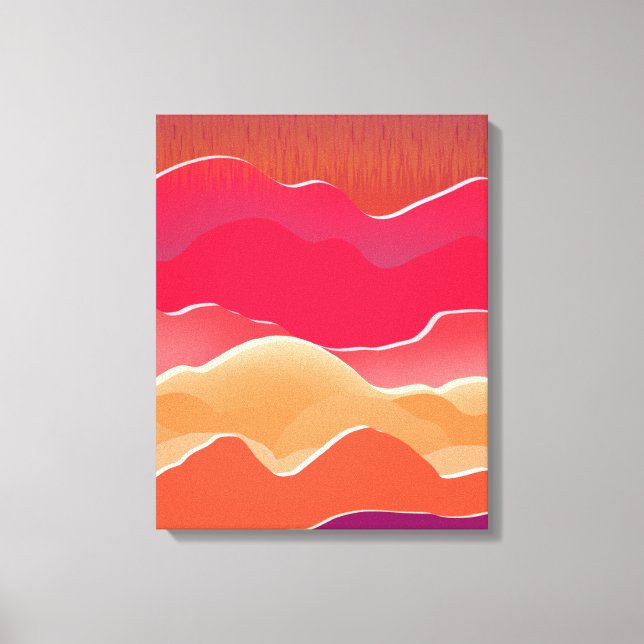 Toile Sunset Peaks Livre moderne Collage Art (Recto)