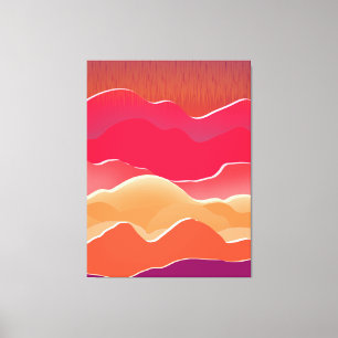 Toile Sunset Peaks Livre moderne Collage Art