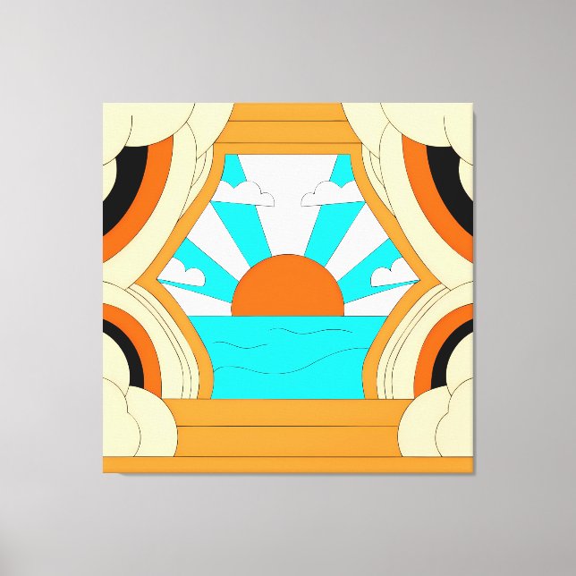 Toile Sunset Serenity Canvas - Stunning Art Print (Recto)