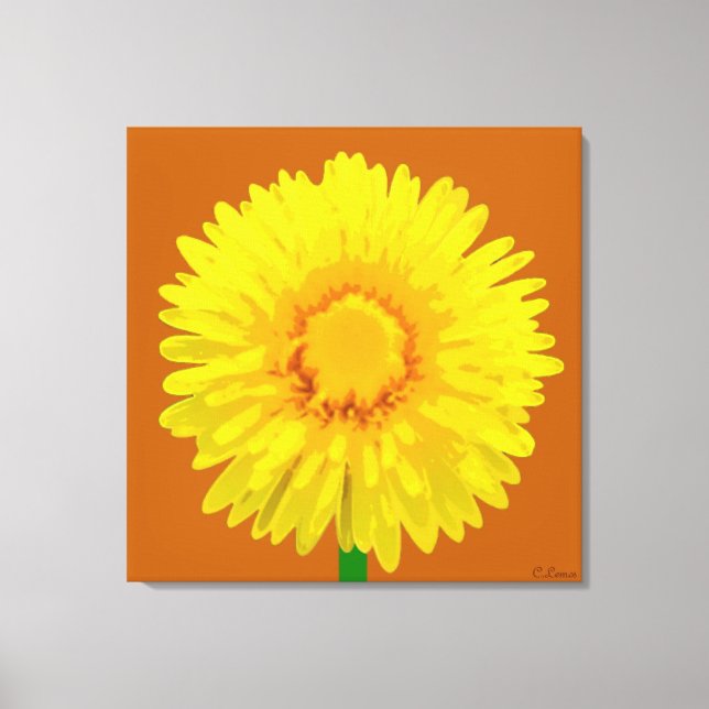 Toile "Sunshine Flower" Design d'impression. (Recto)