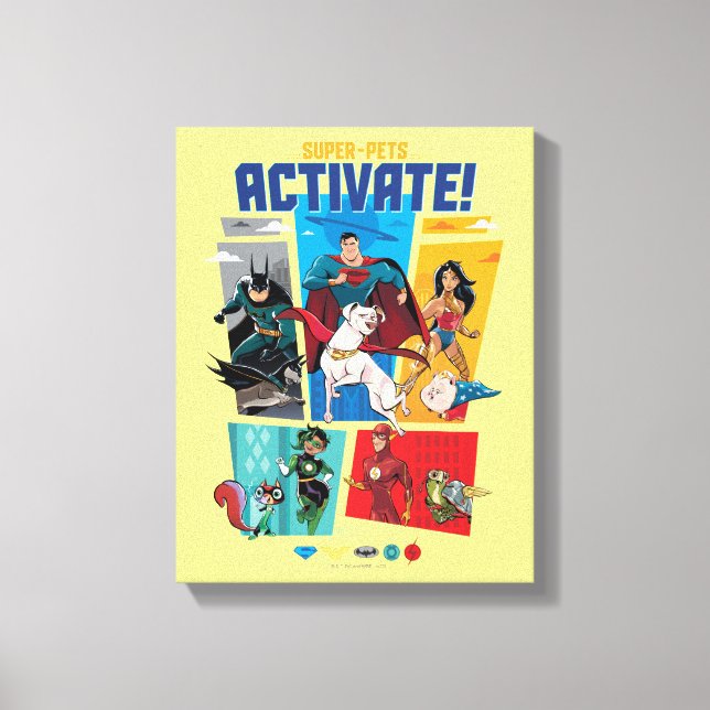 Toile Super-Animaux & Justice League - Activez ! (Recto)