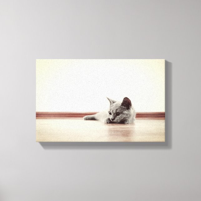 Toile SUPER CUTE Kitten Portrait - Style Vintage (Recto)