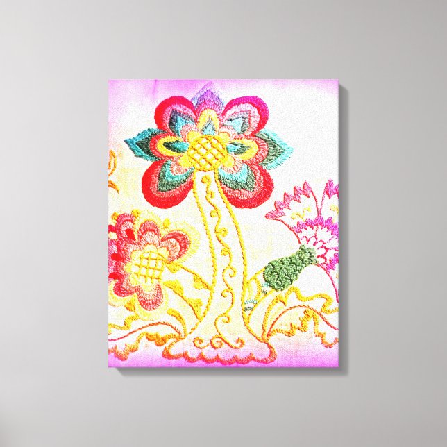 Toile super de palmier rose de style hippie (Recto)