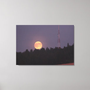 Toile Super Lune d'août sur Paradise Ridge