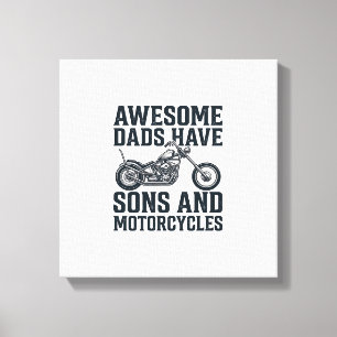 Toile Super Papas Ont Des Fils et Des Motocyclettes Desi