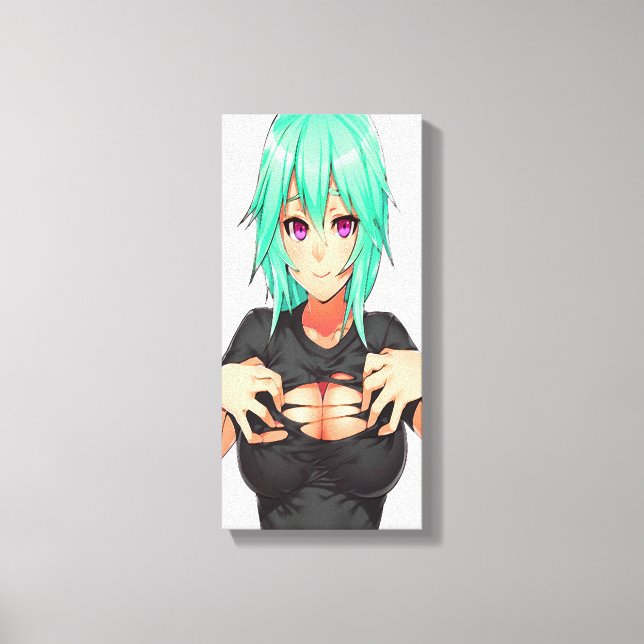 Toile Super sexy Green Haired Hentai Girl (Recto)