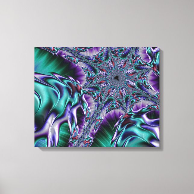 Toile Super Trippy Funky Psychedelic Fractal Art (Recto)