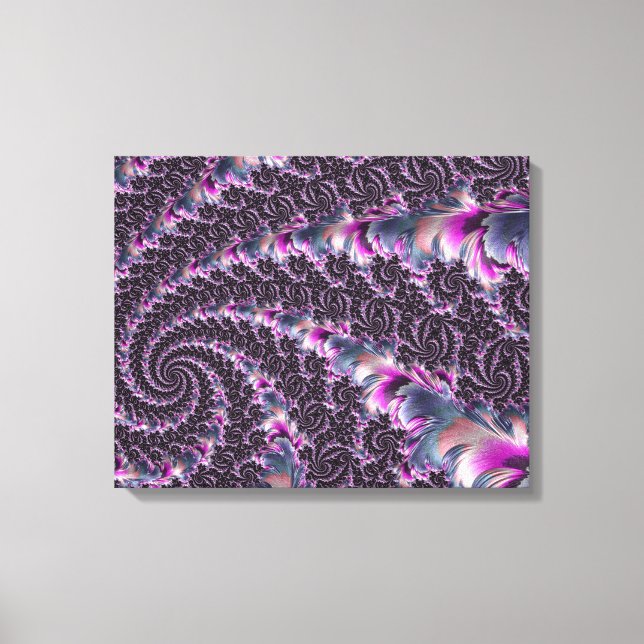 Toile Super Trippy Funky Psychedelic Spiral Fractal Art (Recto)
