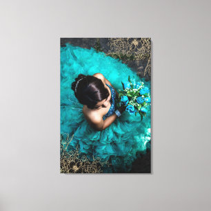 Toile Superbe superposition de photo florale Ajoutez vot
